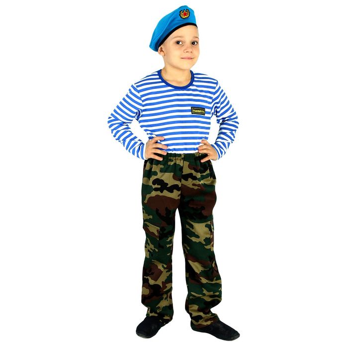 Костюм военный "КМФ с тельняшкой", рост 104 см