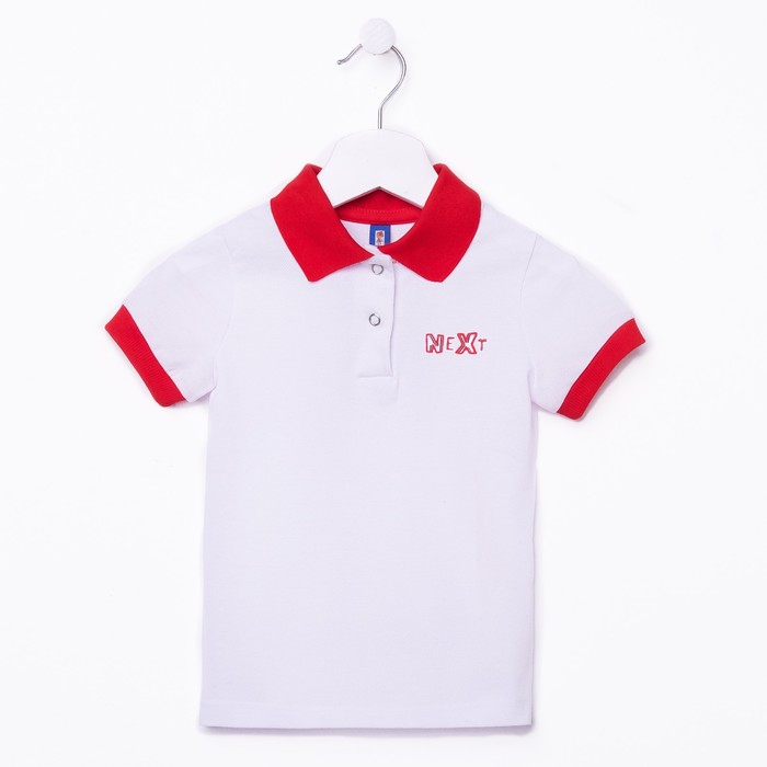 Футболка для девочки "Next", рост 98 см (26), цвет белый/красный
