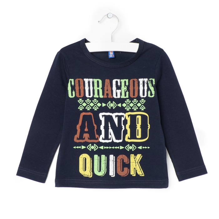 Джемпер для мальчика "Смелый", рост 86-92 см (26), цвет тёмно-синий