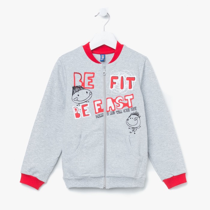 Куртка для девочки "NEXT-ВЕ", рост 98 см (26), цвет серый/красный