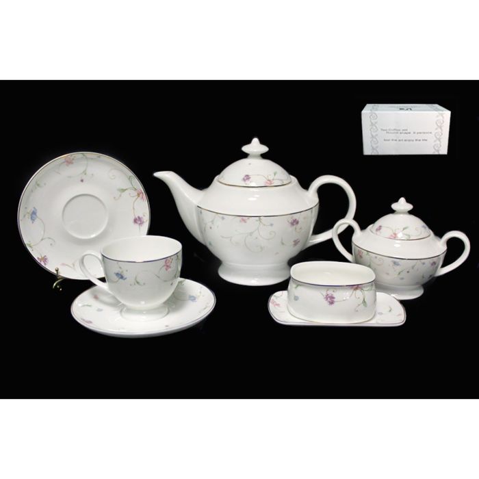 Чайный сервиз "Английский сад" в подарочной упаковке, 18 предметов