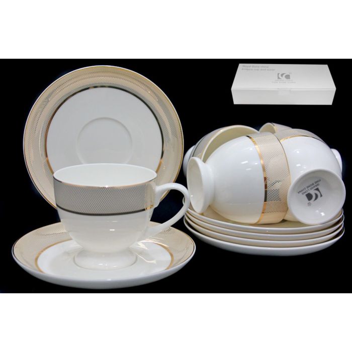 Чайный набор "Золотая симфония" в подарочной упаковке, 12 предметов