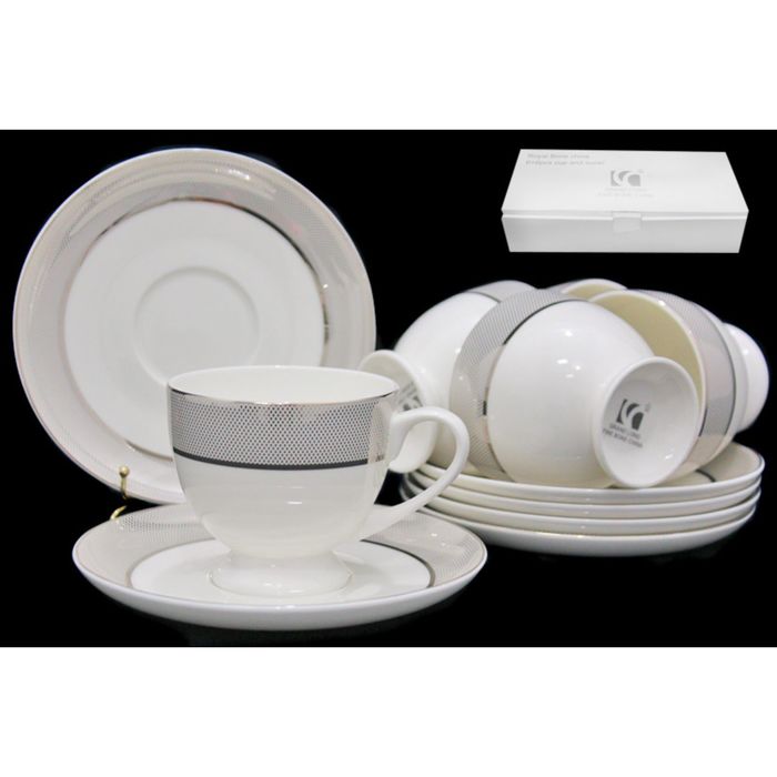 Чайный набор "Серебряная симфония" в подарочной упаковке, 12 предметов