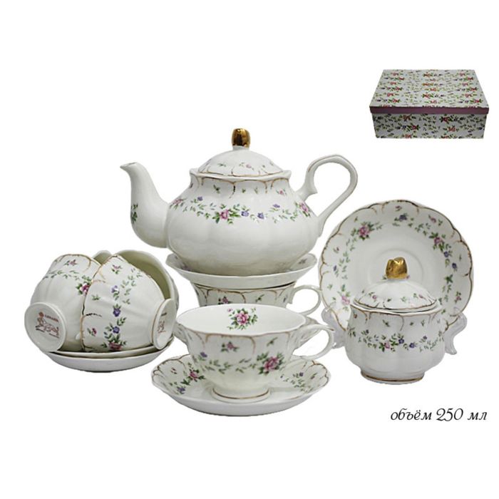 Чайный сервиз "Розали" в подарочной упаковке, 16 предметов