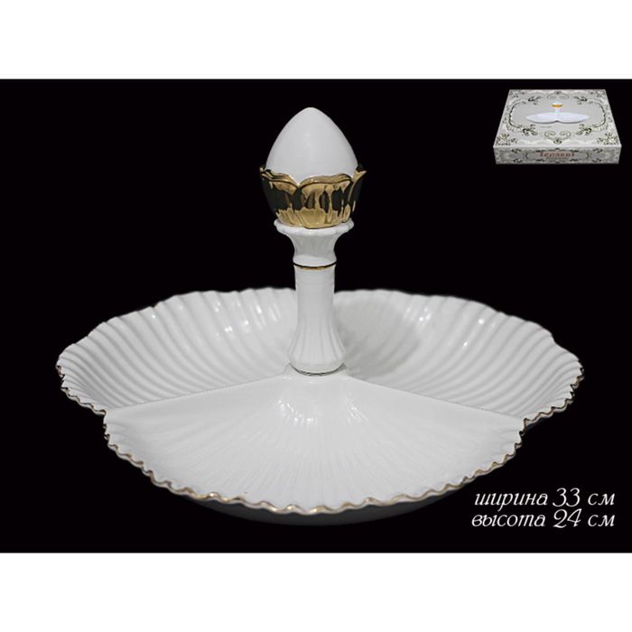 Менажница "Ракушка" в подарочной упаковке, керамика