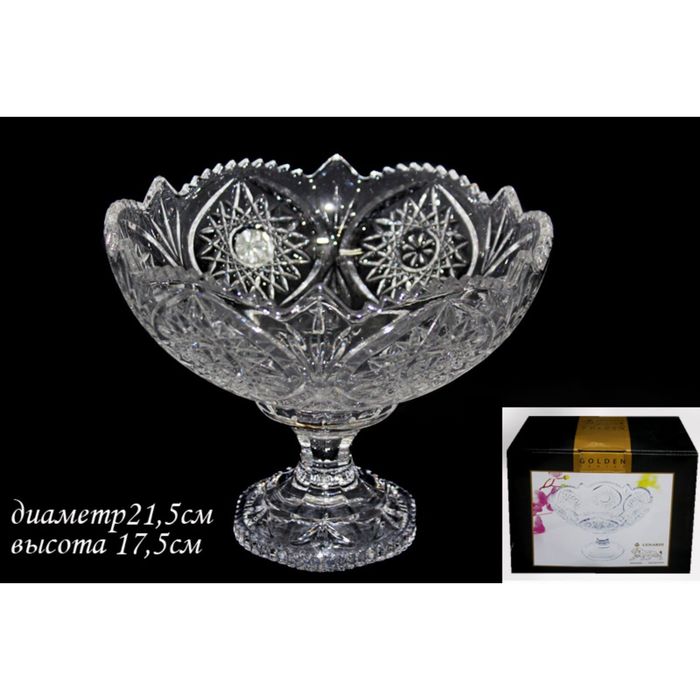 Конфетница на ножке в подарочной упаковке, 21,5 см