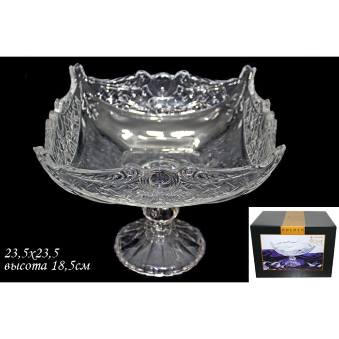 Фруктовница на ножке в подарочной упаковке, 23,5 см