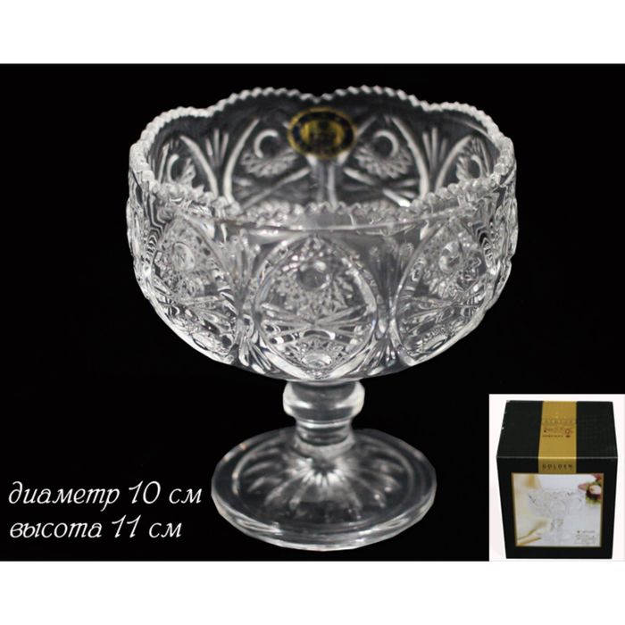 Конфетница на ножке , в подарочной упаковке, 10 см