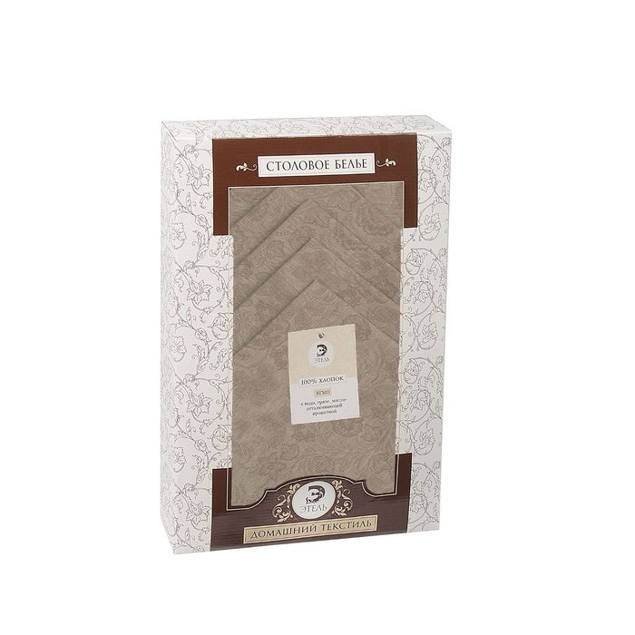 Набор столовый "Этель" Верона скатерть 150х210 см, салфетки 40х40 см 10 шт., хлопок 100% ВМГО 0406