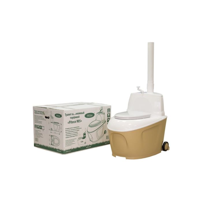 Биотуалет "Piteco 905", компостирующий, торфяной, нижний бак 120 л