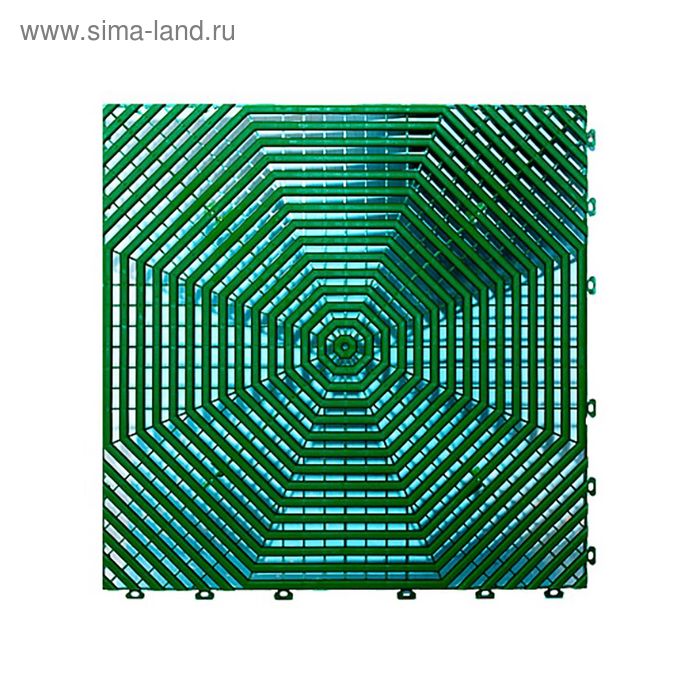 Плитка HELEX, 40 × 40 × 1.8 см, набор 6 шт., зелёная