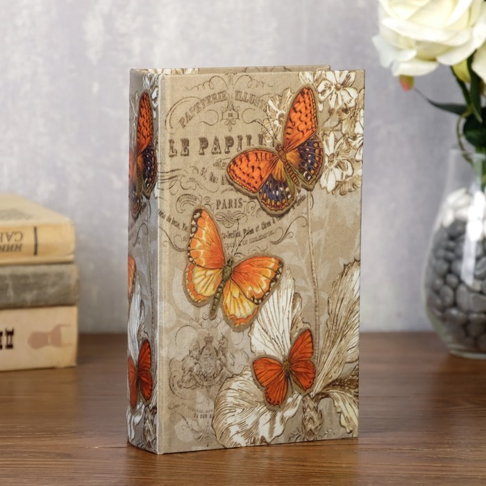 фото Сейф-книга шёлк "бабочки росянки"