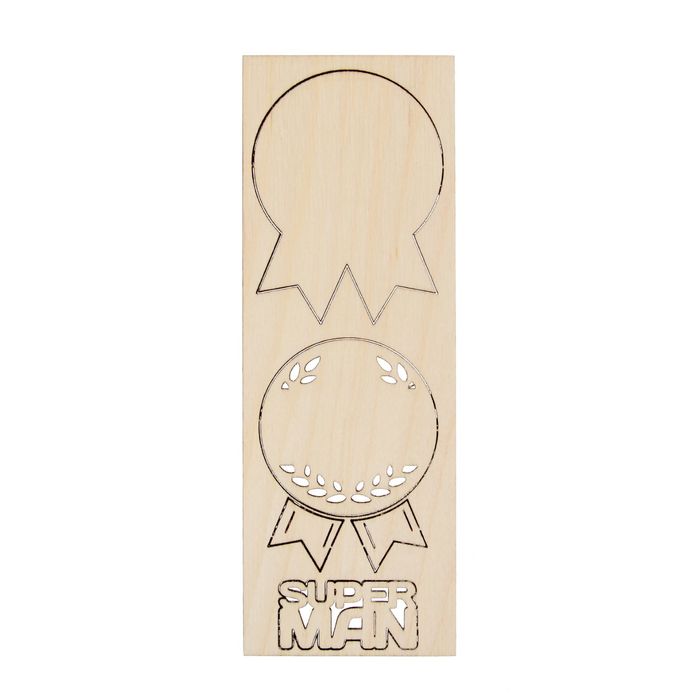 Заготовка для творчества "Значок-медаль "Super man" 5,4х7,2 см