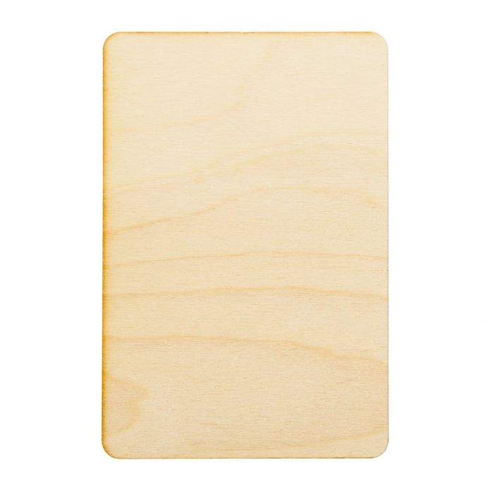 Бирка для творчества из фанеры "Прямоугольник скругленный" набор 3шт, 12,5х9см (90007)