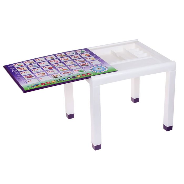 Стол детский с деколем, 600х500х490 мм, цвет сиреневый