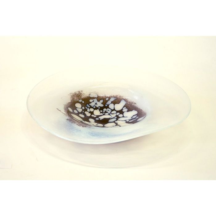 Декоративная гутная ваза "Алазея" блюдо