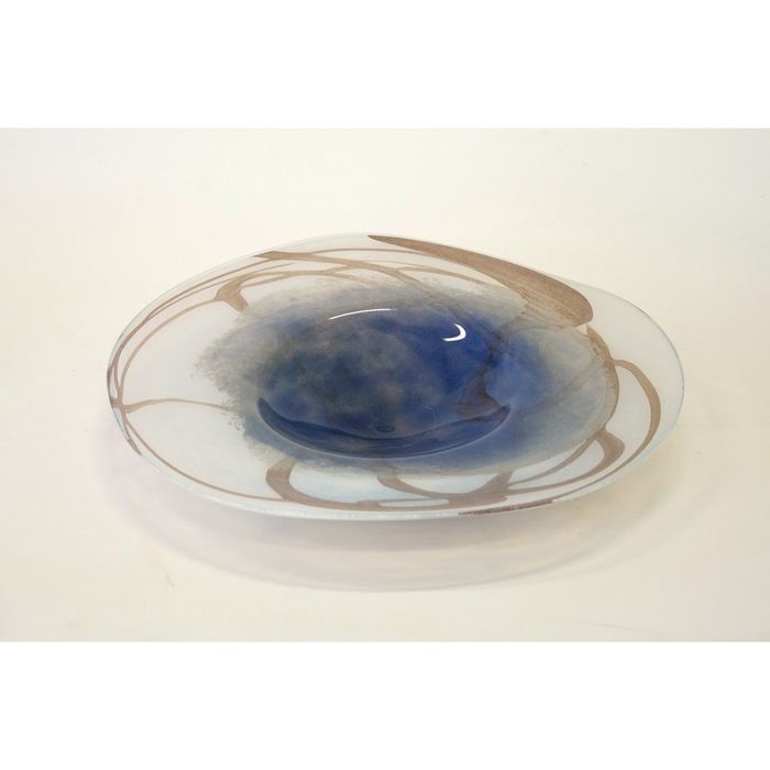 Декоративная гутная ваза "Газимур" блюдо