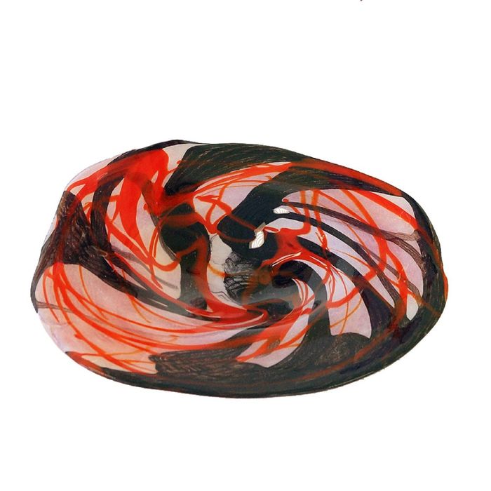 Декоративная гутная ваза "Батлер" блюдо