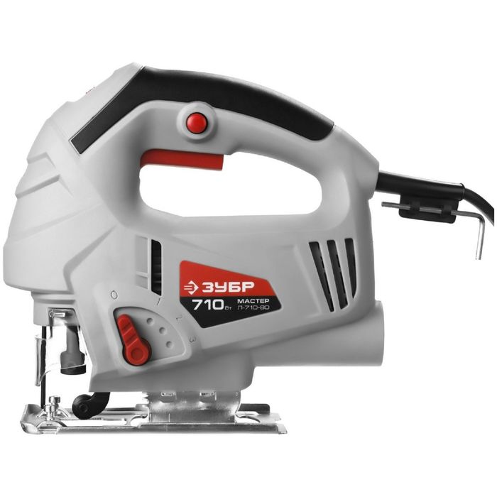 Лобзик "ЗУБР" Л-710-80, 3х поз. маятн. ход, 3000 ход/мин, сталь: 10 мм, дер.: 80 мм, 710 Вт