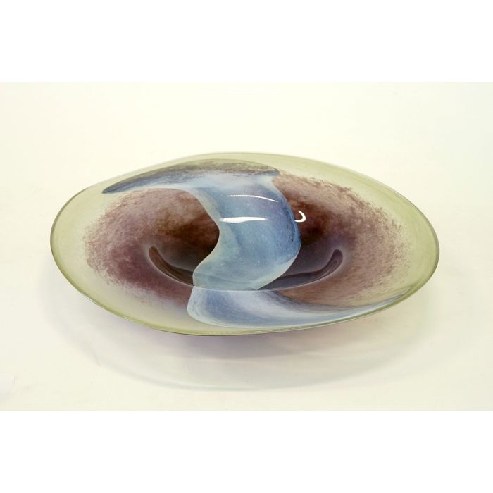 Декоративная гутная ваза "Девица" блюдо