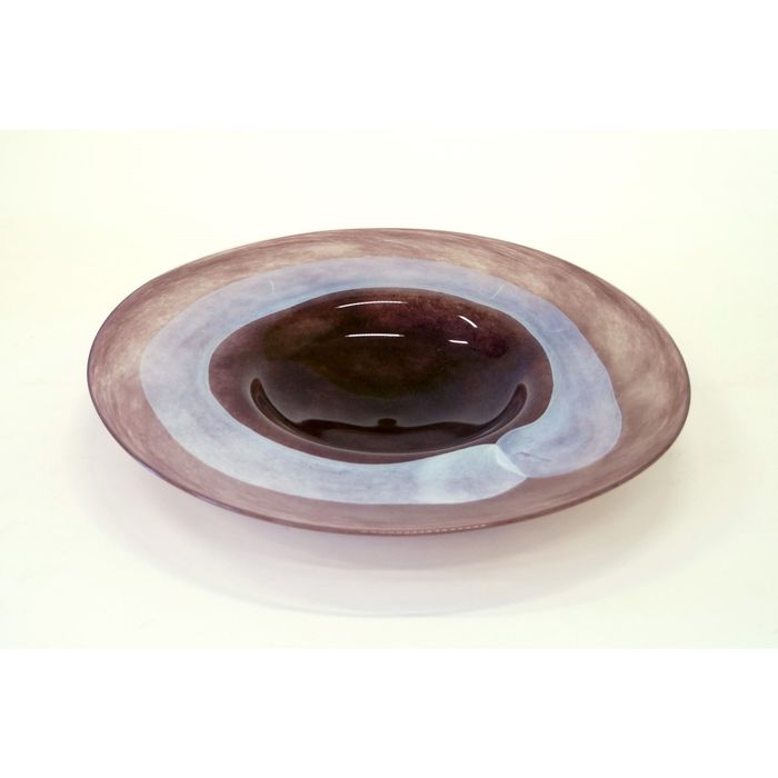 Декоративная гутная ваза "Ивица" блюдо