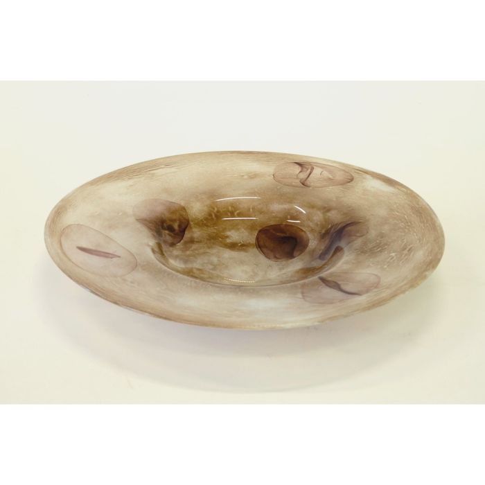 Декоративная гутная ваза "Истра" блюдо