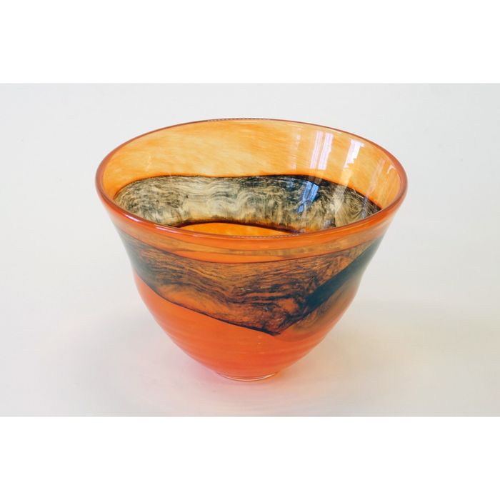 Декоративная гутная ваза "Красница" чаша