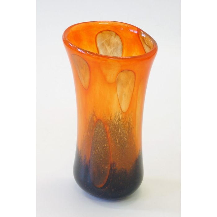 Декоративная гутная ваза "Лайма" кувшин