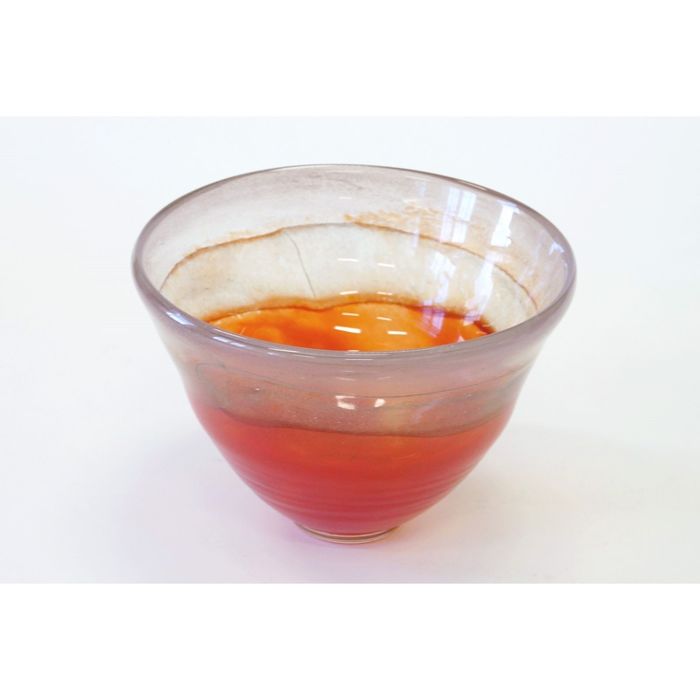 Декоративная гутная ваза "Левангур" чаша