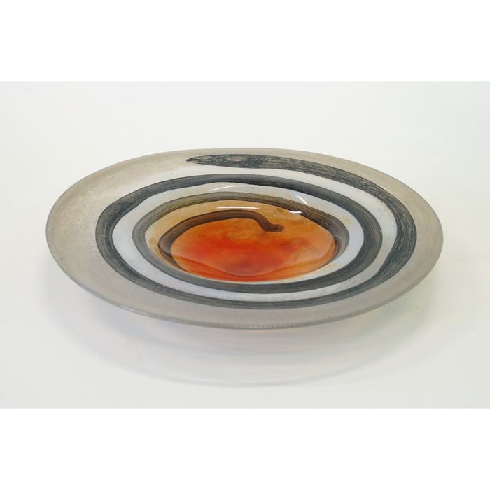 Декоративная гутная ваза "Итомля" блюдо