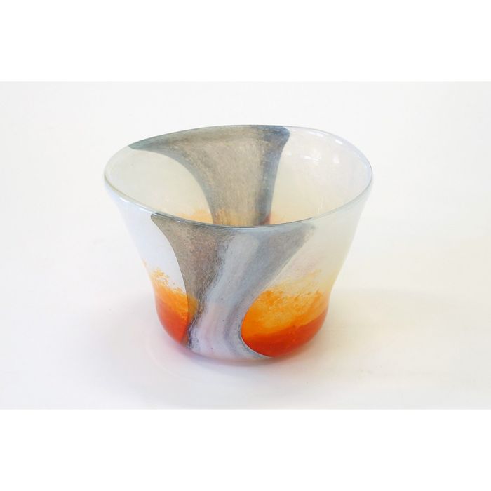 Декоративная гутная ваза "Иргиз" чаша