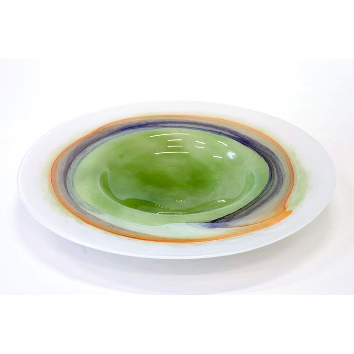 Декоративная гутная ваза "Кинель" блюдо