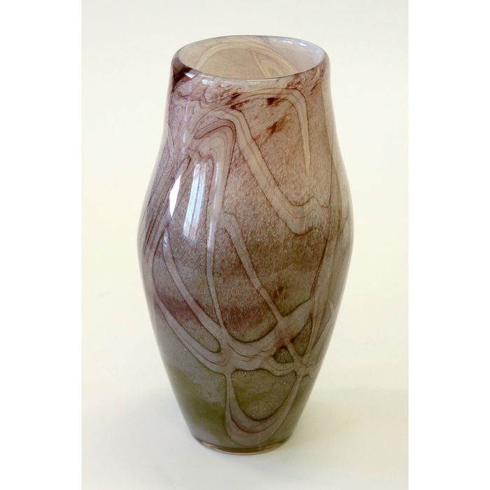 Декоративная гутная ваза "Серебрянка" кувшин