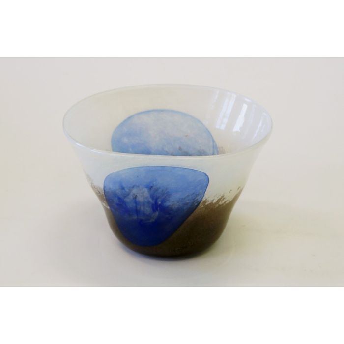 Декоративная гутная ваза "Бирюса" чаша