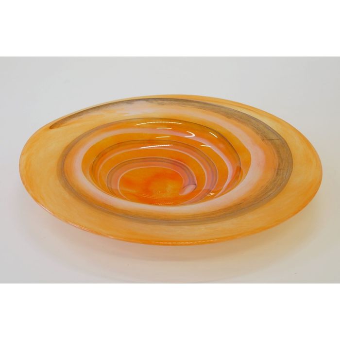 Декоративная гутная ваза "Чикой" блюдо