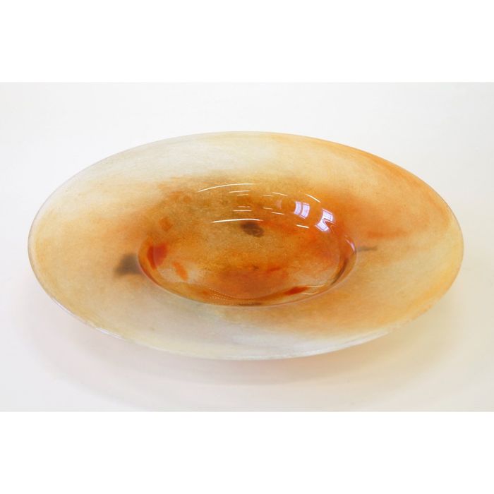 Декоративная гутная ваза "Ульбея" блюдо