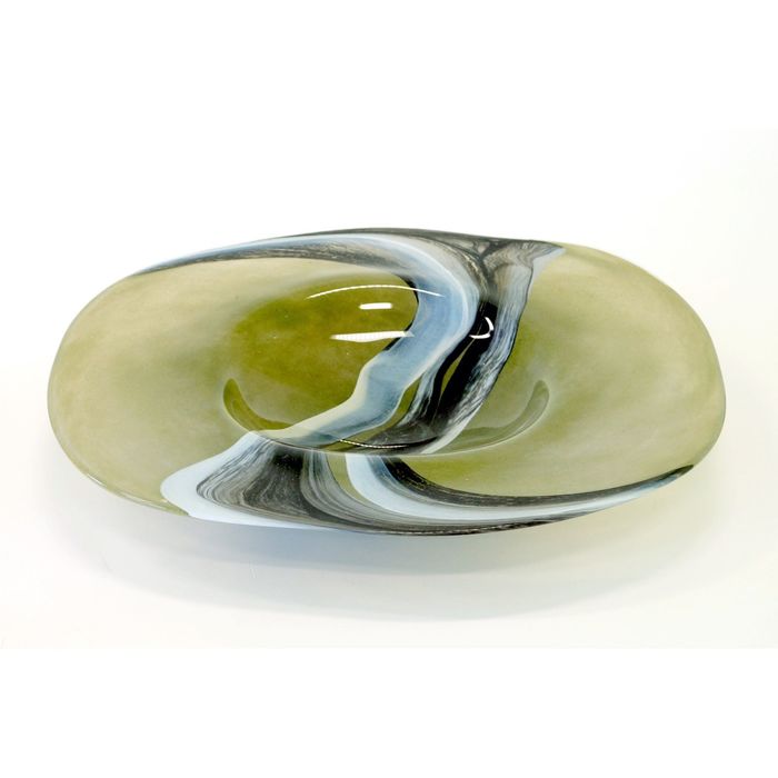 Декоративная гутная ваза "Семарил" блюдо