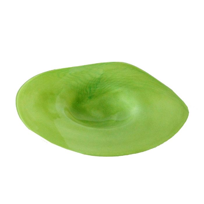 Декоративная гутная ваза "Гринлайн" блюдо