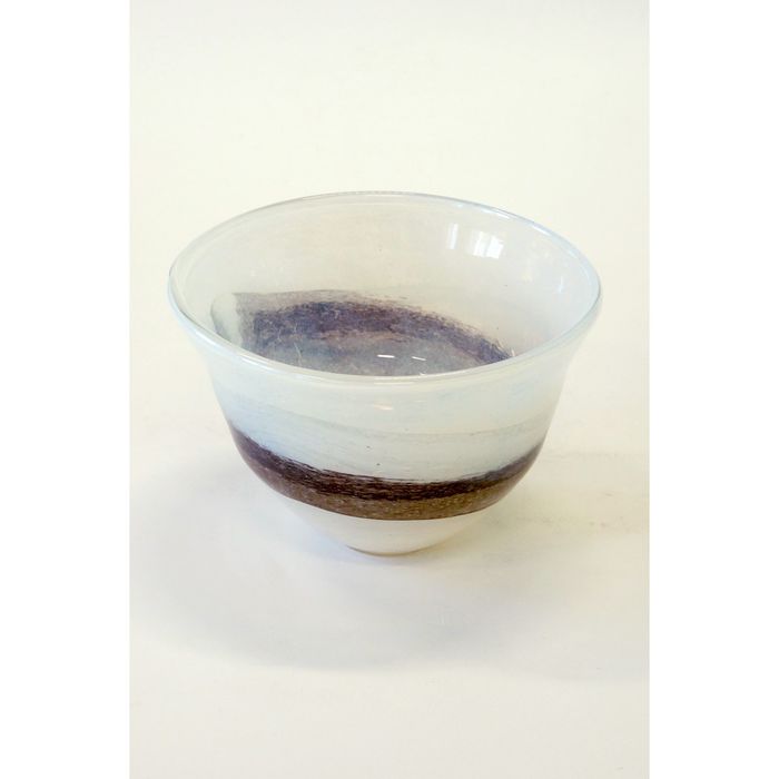 Декоративная гутная ваза "Оленек" чаша