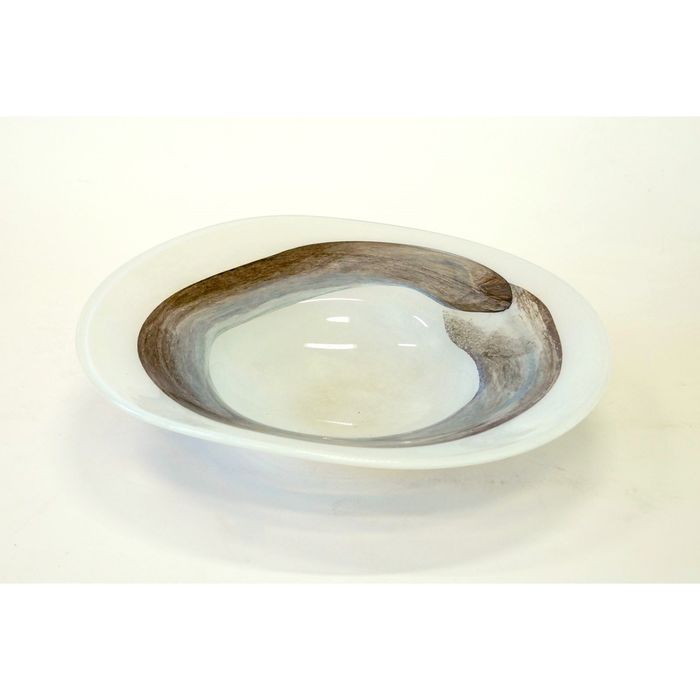 Декоративная гутная ваза "Оленек" блюдо