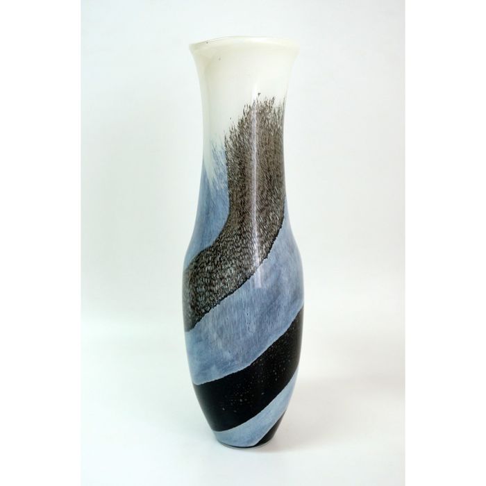 Декоративная гутная ваза "Оленек" амфора