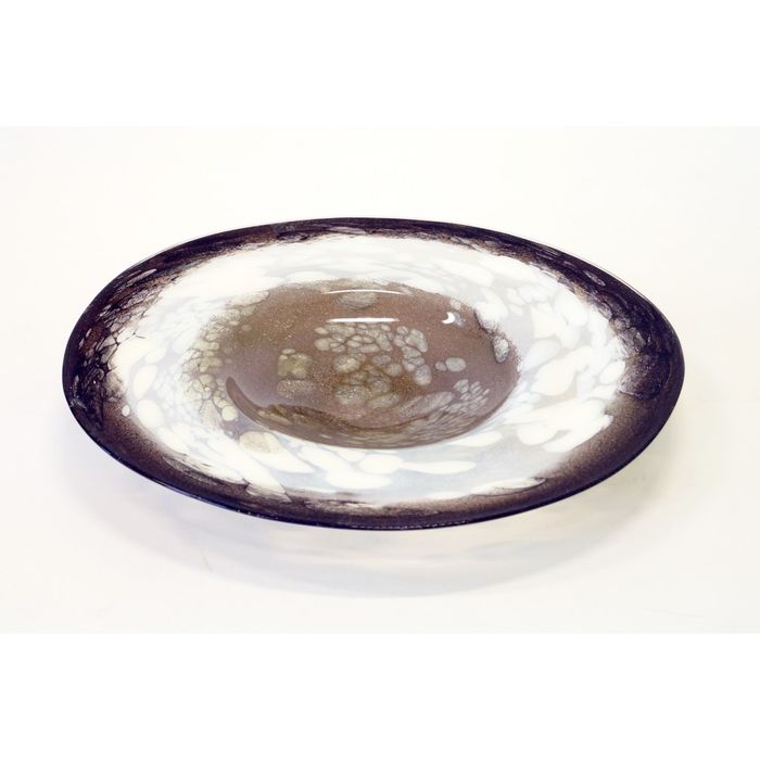 Декоративная гутная ваза "Киней" блюдо