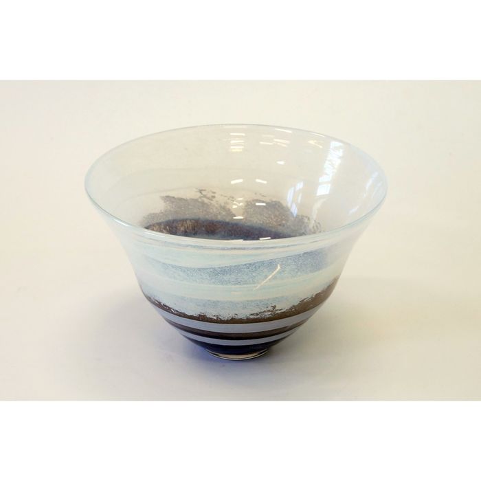 Декоративная гутная ваза "Весляна" чаша