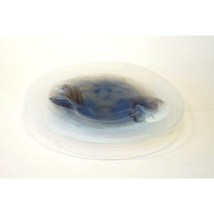 Декоративная гутная ваза "Вондель" блюдо