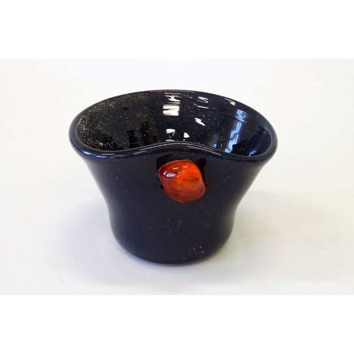 Декоративная гутная ваза "Сирин" чаша