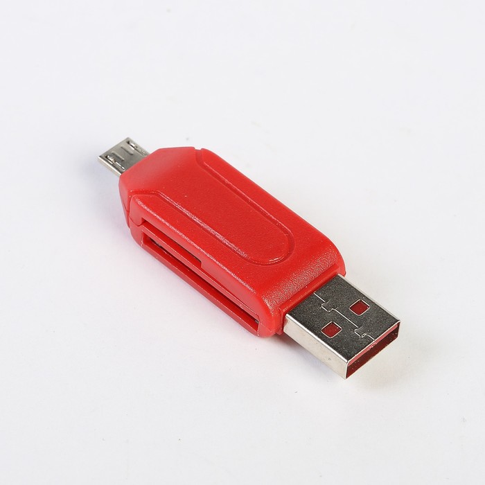 Картридер с передачей данных на телефон USB-microUSB с SD, microSD, MMC, МИКС