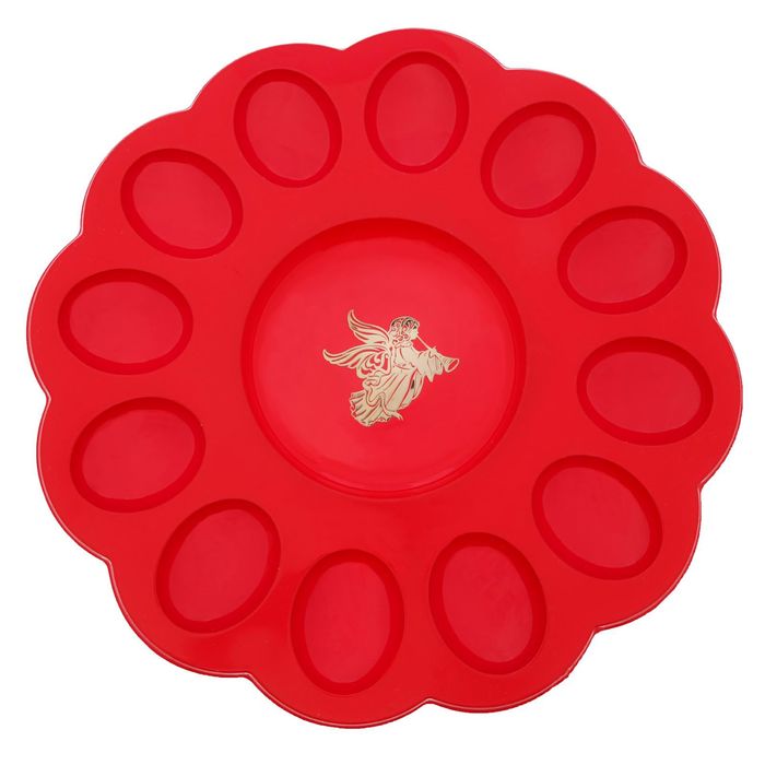 Пасхальная подставка на 12 яиц и кулич "Ангел"