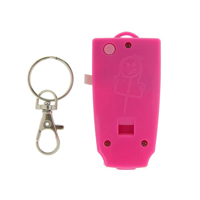 Карманная сирена для самозащиты LuazON модель LKL-07, со свистком, розовая