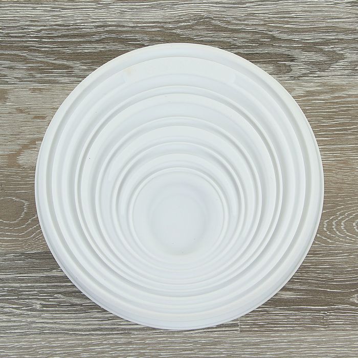 Форма для выпечки и муссовых десертов 20х19х4,5 см "Рябь", цвет белый