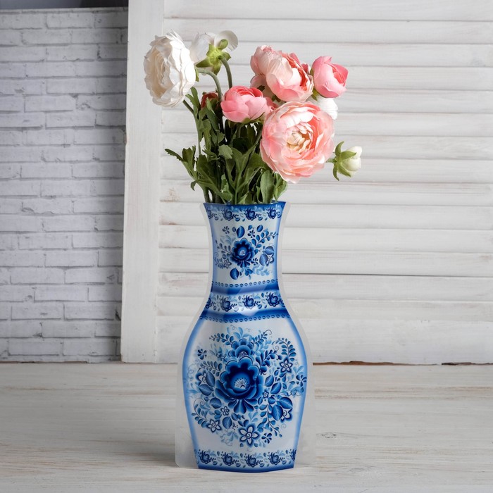 Ваза для цветов складная "Гжель"